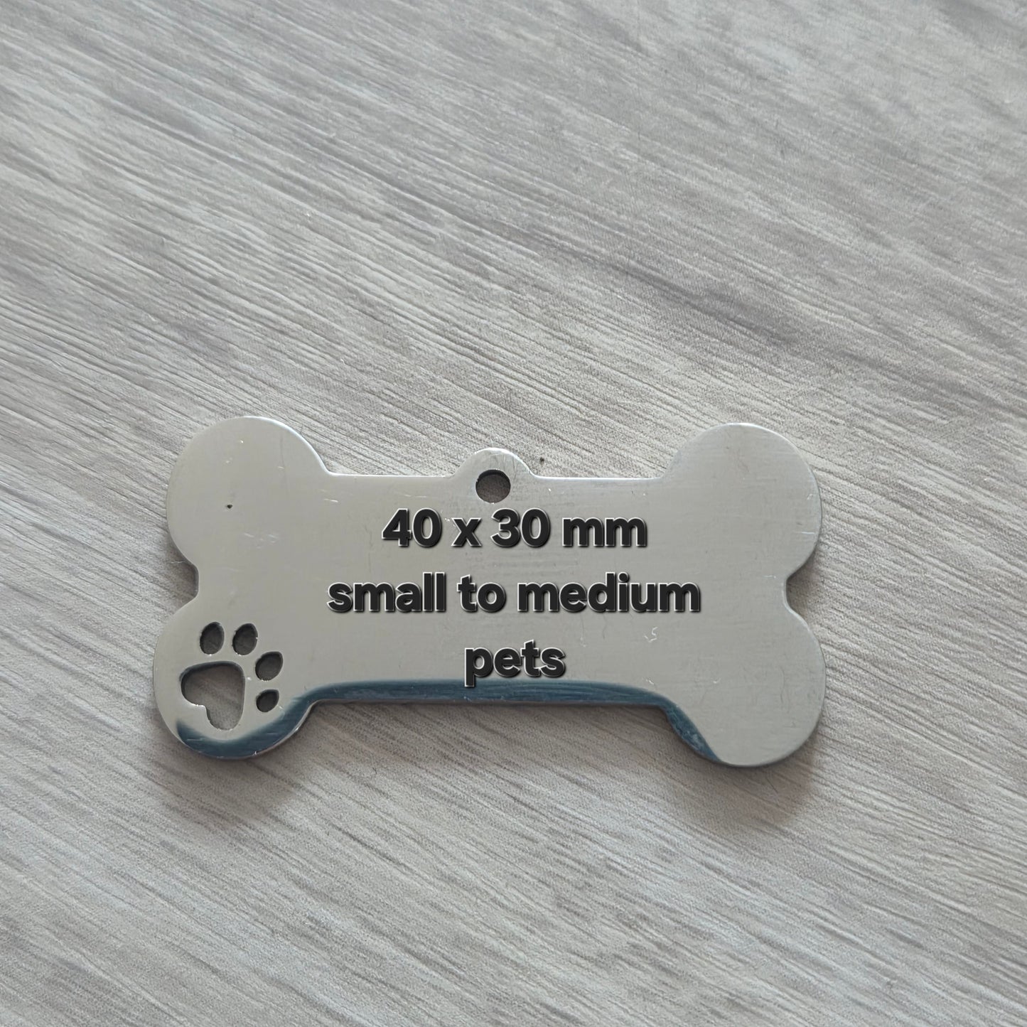 Personalised Stainless Dog Tag/Pet ID Tag/Harness Tag/Engraved Collar Tag