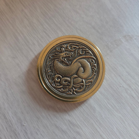Double Sided Snake Brass Challenge Coin