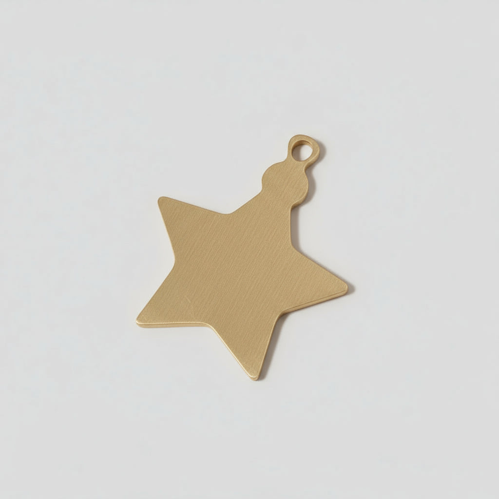 Santa & Stars Brass Christmas Ornaments/Decorations