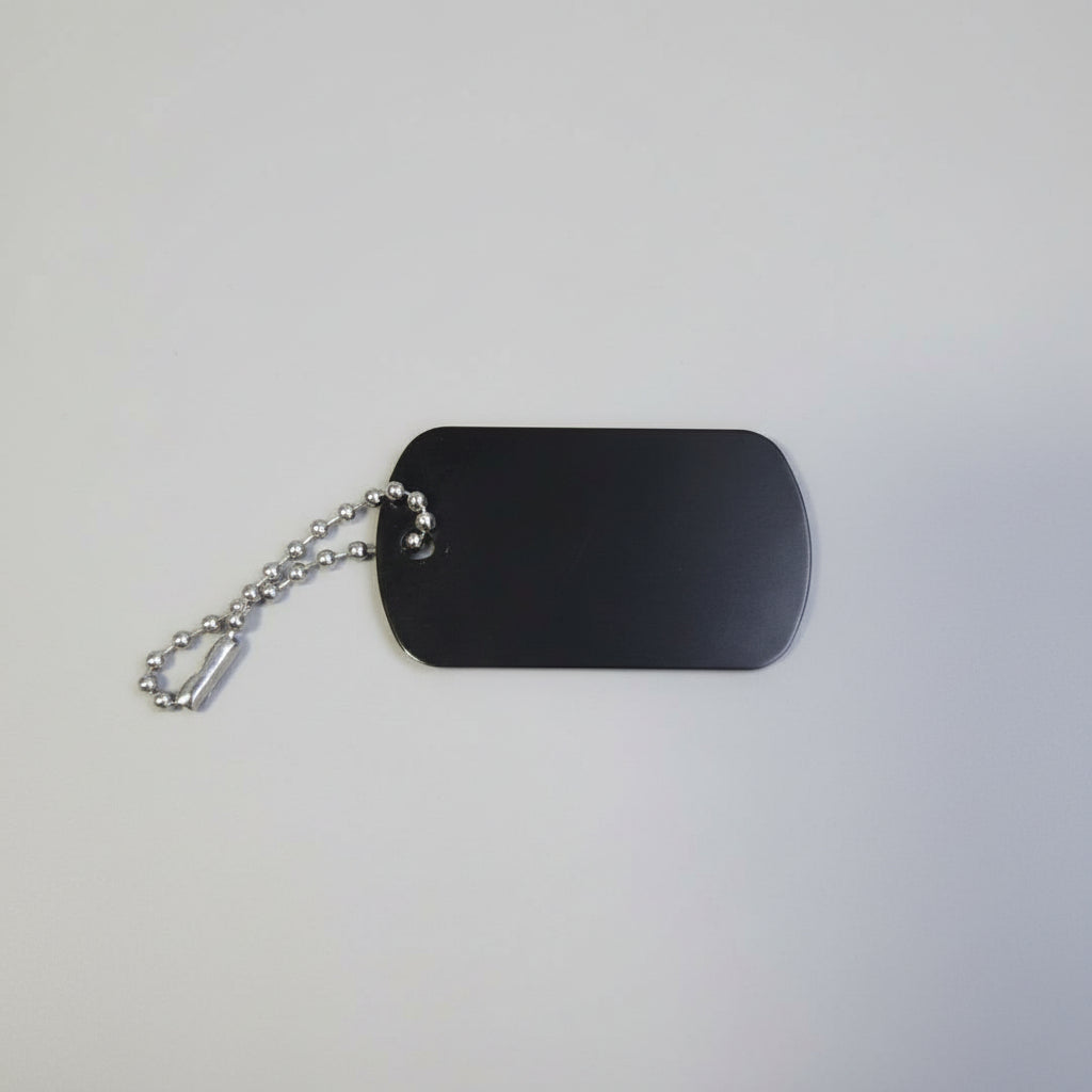 Black Anodised Key Tag – “If Found Please Contact” – Custom Engraved ID Key Fob with QR Code Option