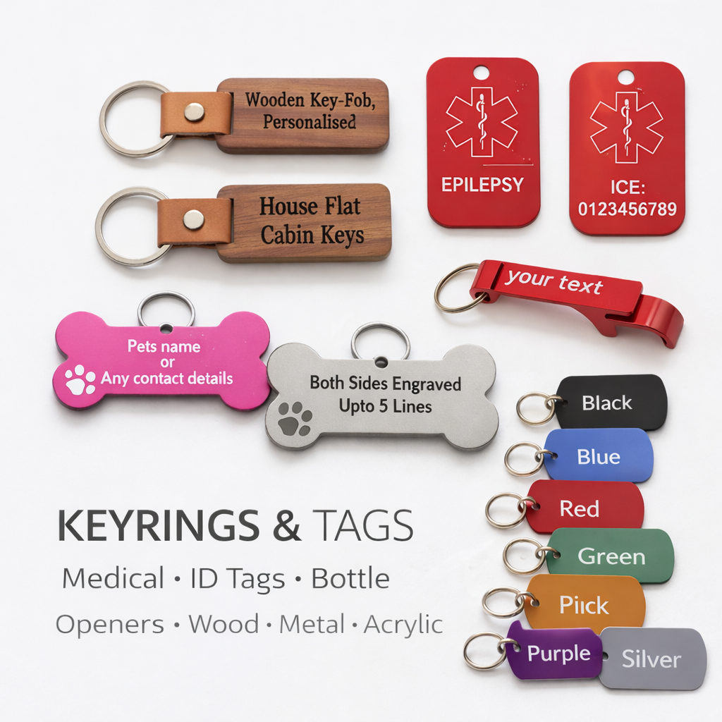 Keyrings Fobs & Tags