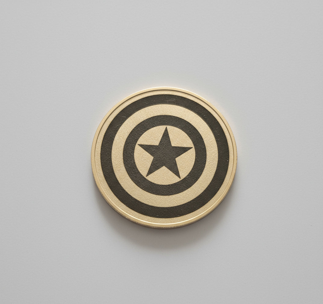 Captain America Brass Coin Marvel Superhero Iconic Shield