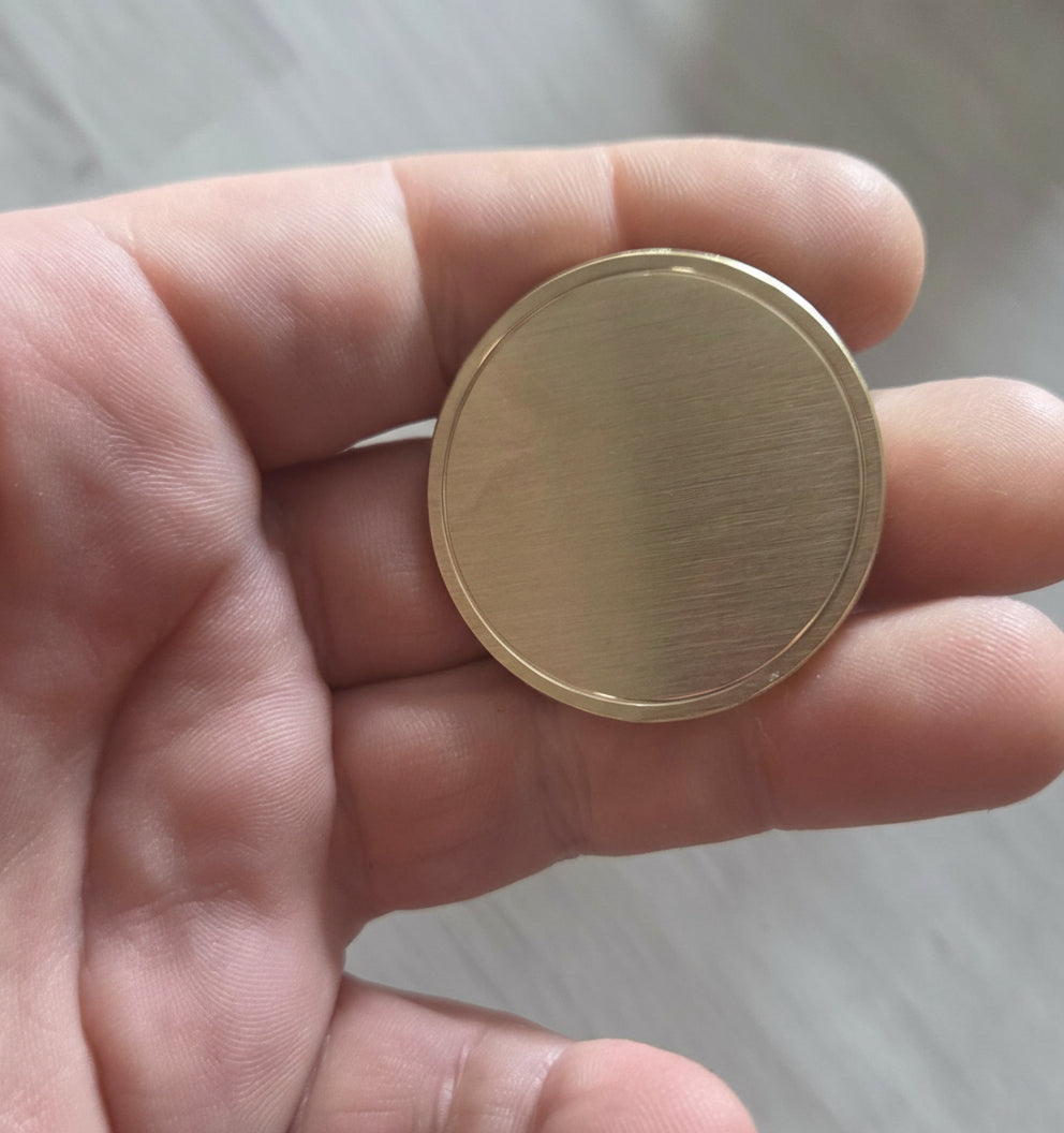 Custom engraved brass challenge coin/Personalised 1 or 2 sides