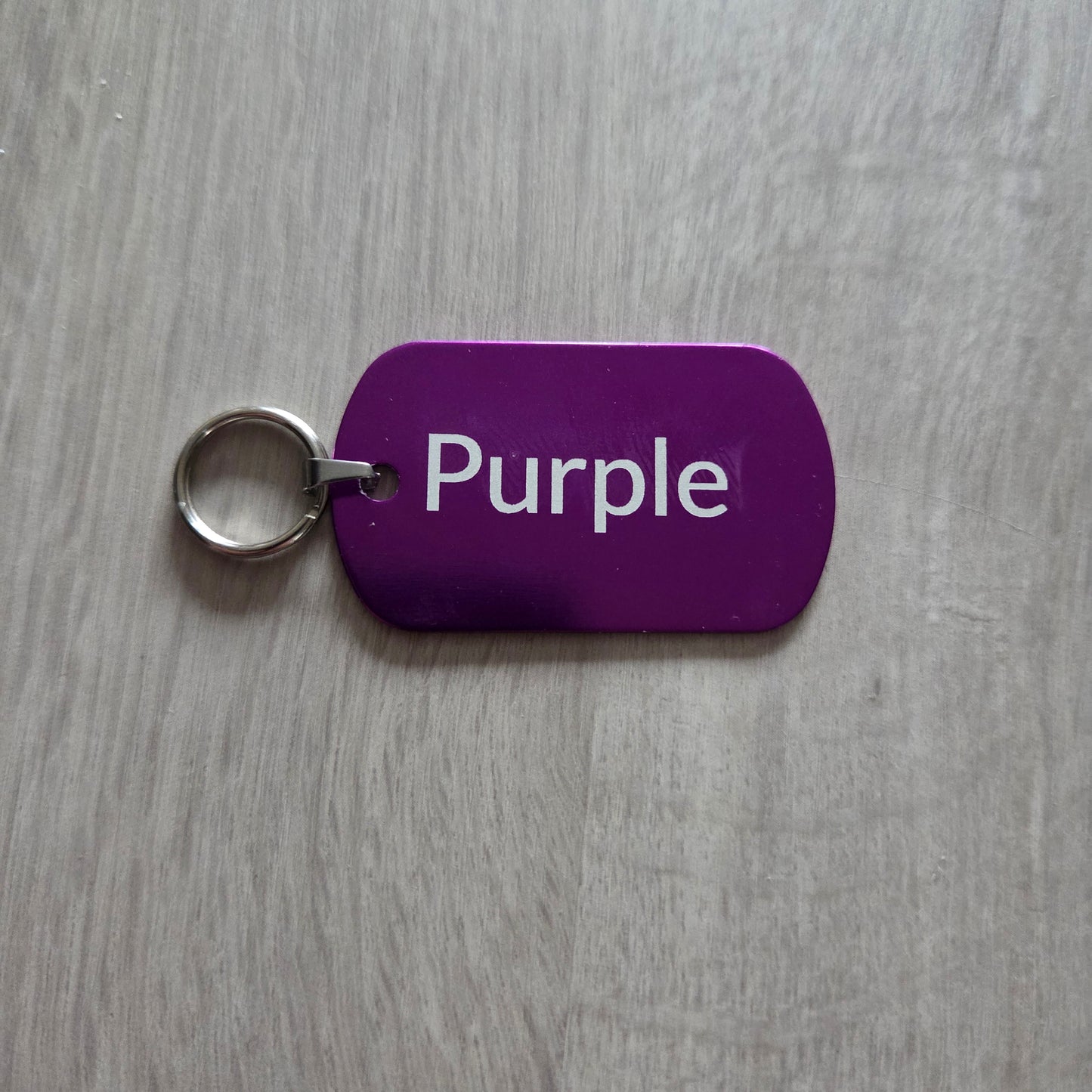 Key Tags Metal Etched Luggage tags Personalised Door keyrings Various Colours