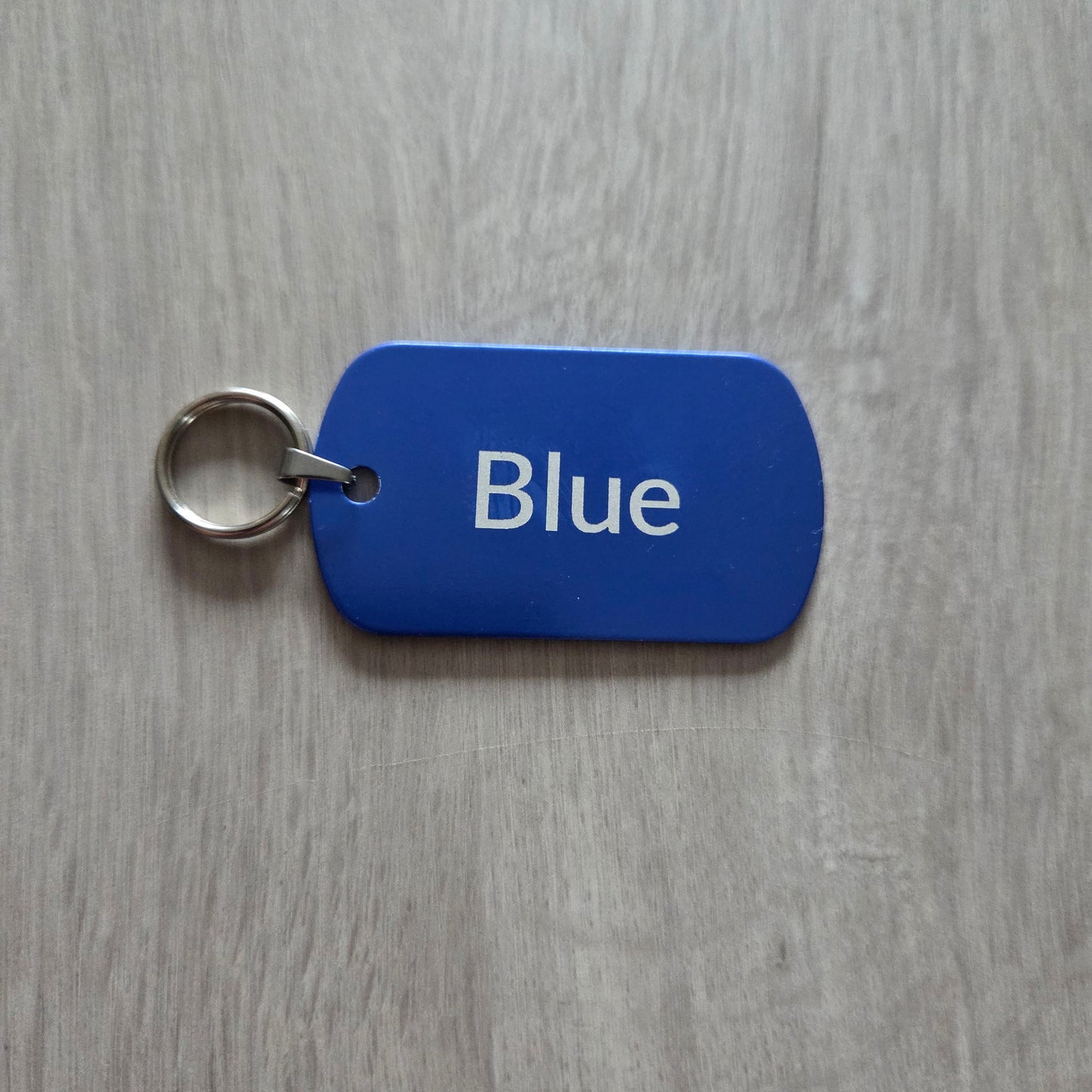 Key Tags Metal Etched Luggage tags Personalised Door keyrings Various Colours