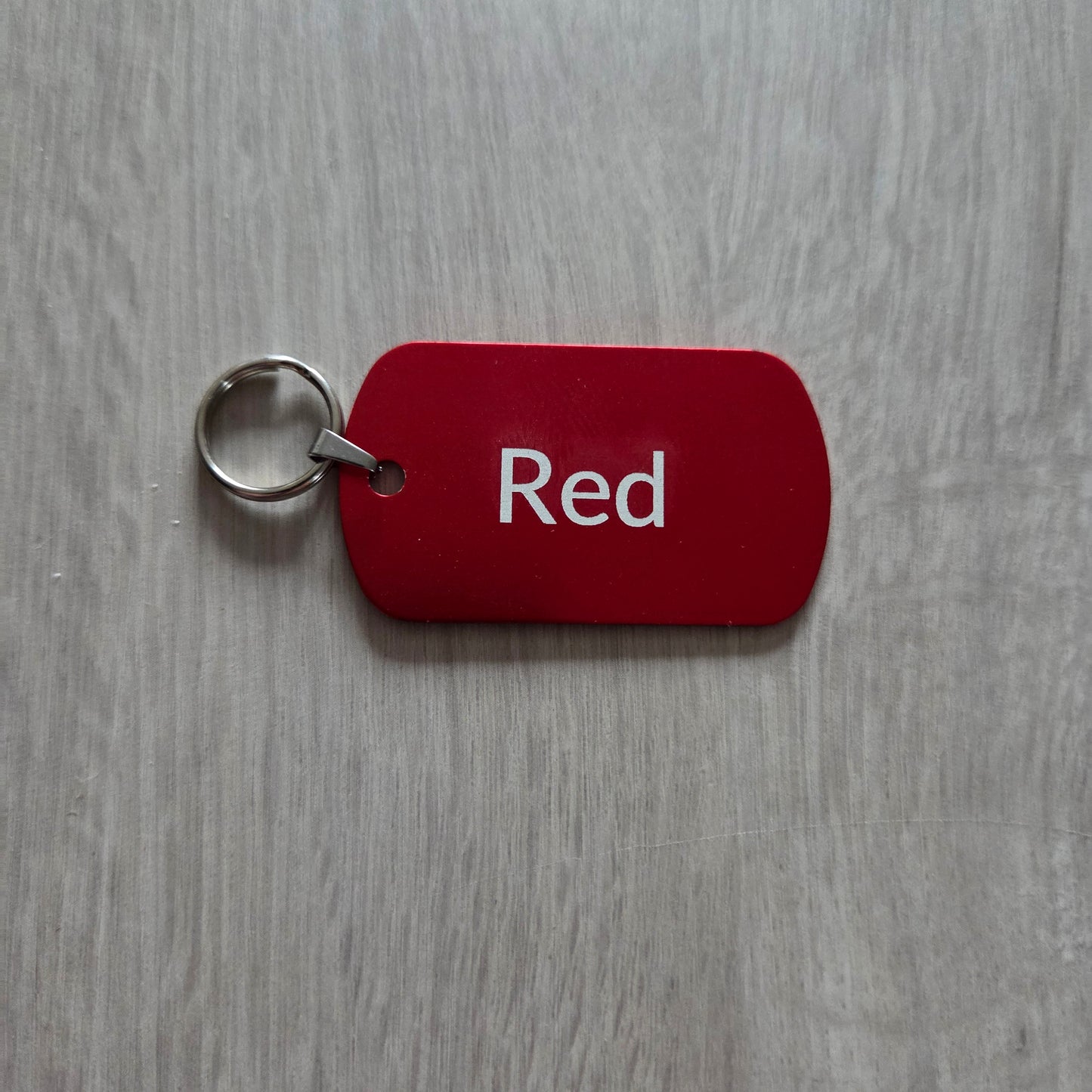 Key Tags Metal Etched Luggage tags Personalised Door keyrings Various Colours