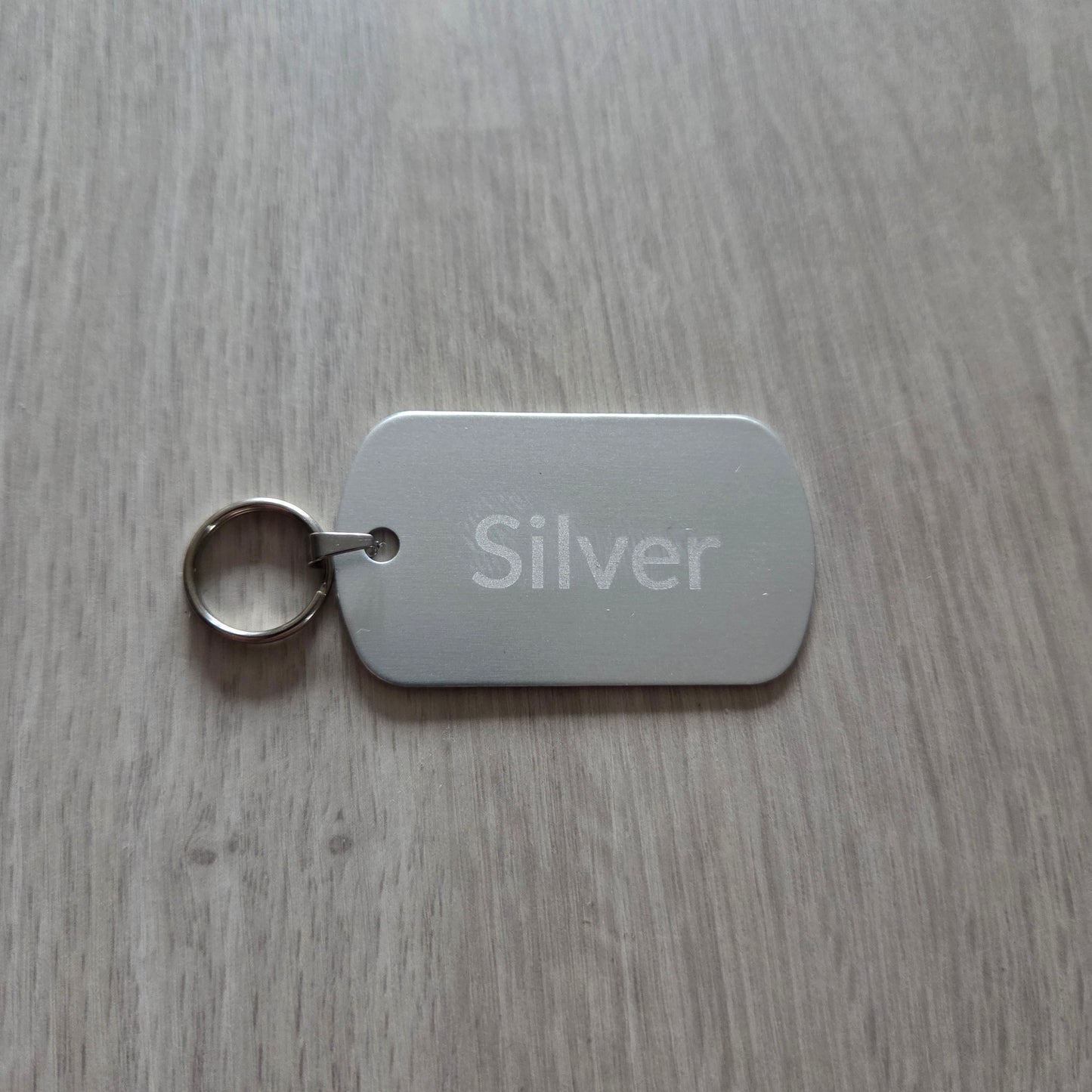 Key Tags Metal Etched Luggage tags Personalised Door keyrings Various Colours