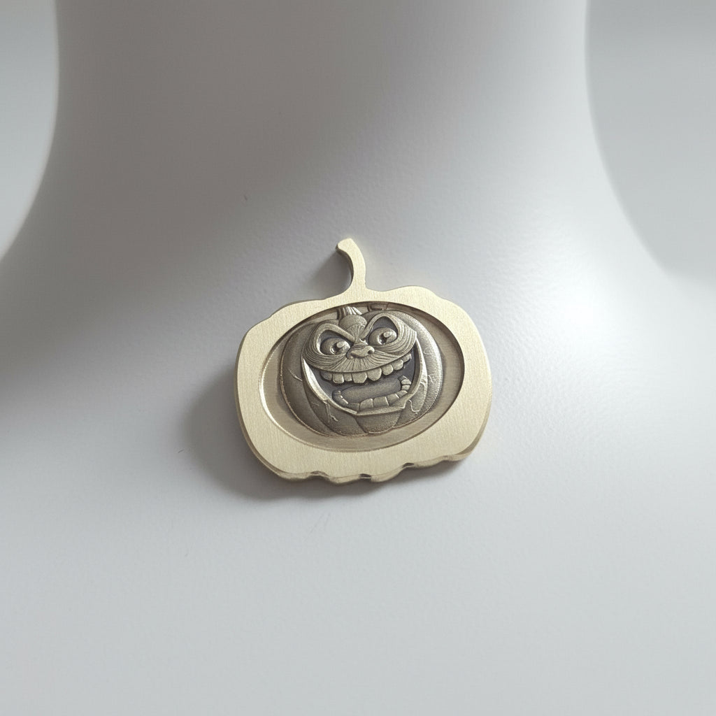 Hand holding a decorative wax seal with Arabic text on a neutral background