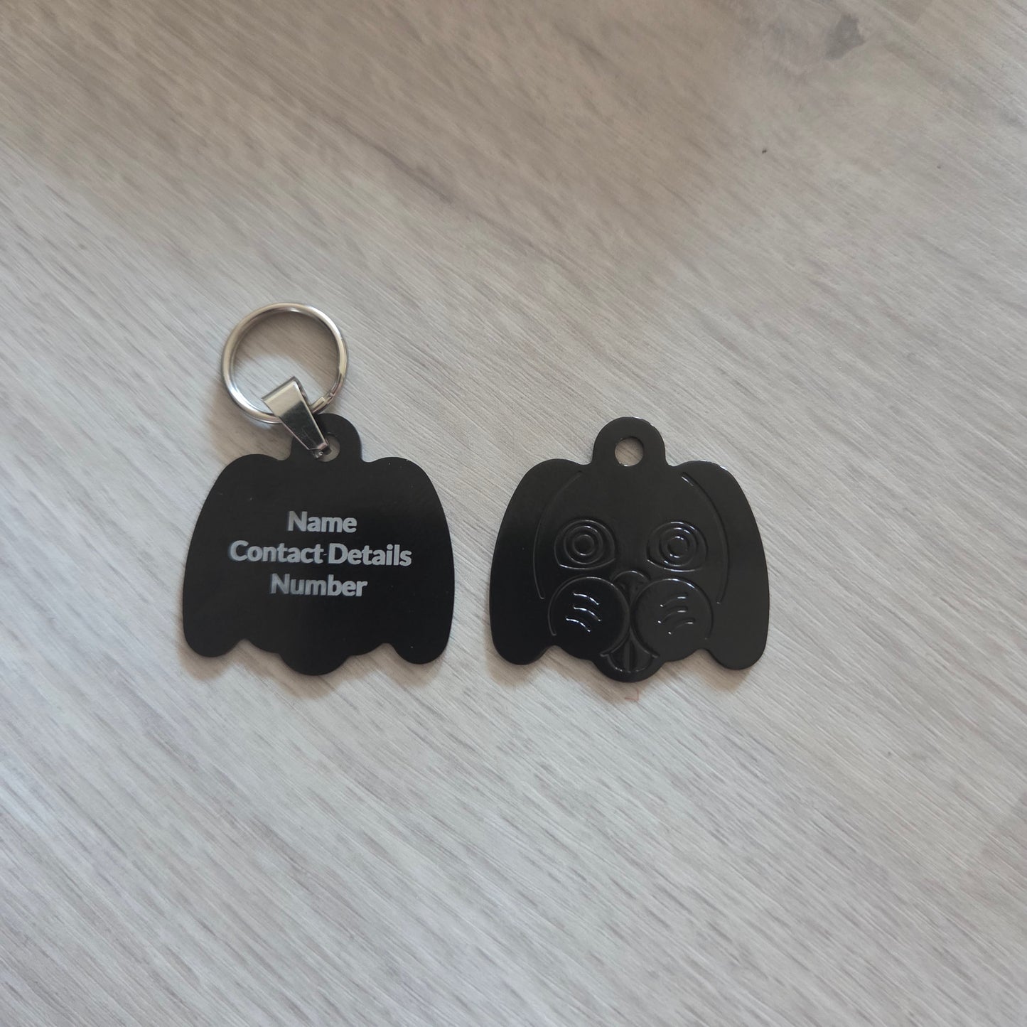 Lost Pet ID Tags Personalised Multi-coloured Dog Shaped Tags
