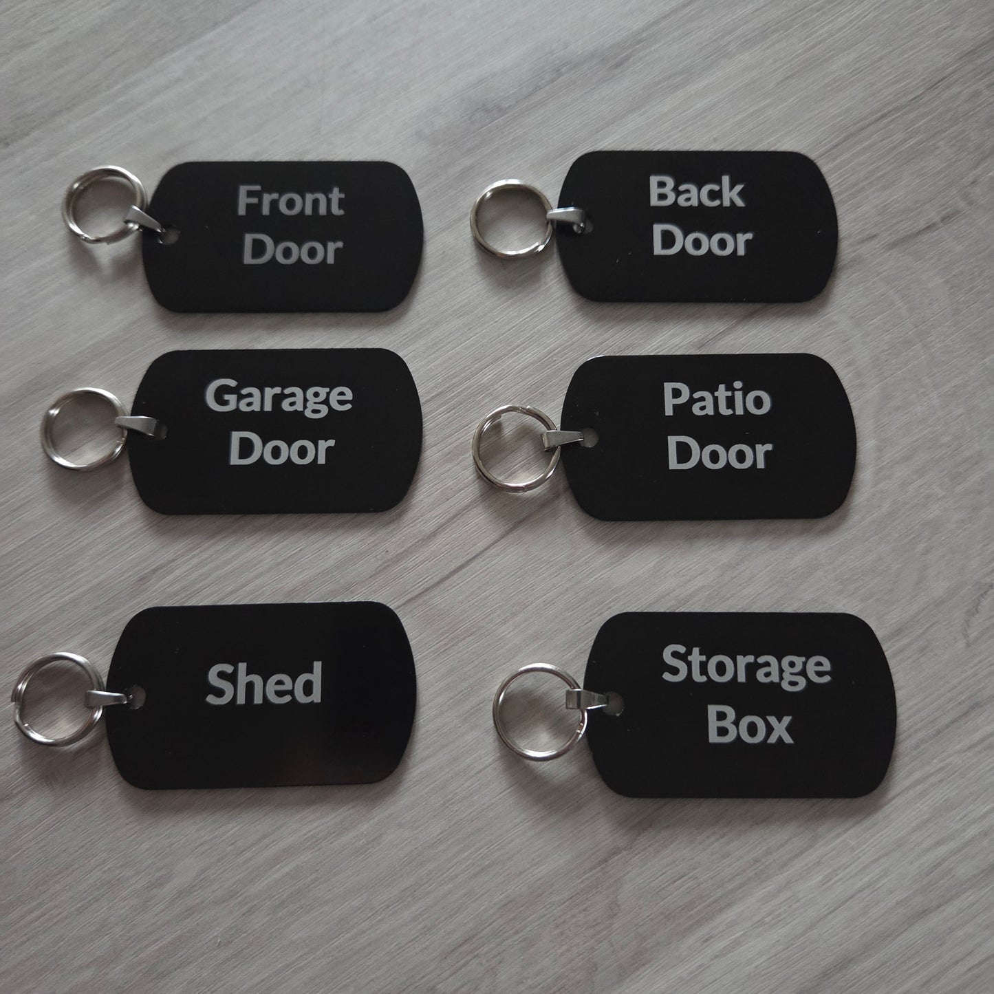 Metal Key Tags Set 6 for House Doors
