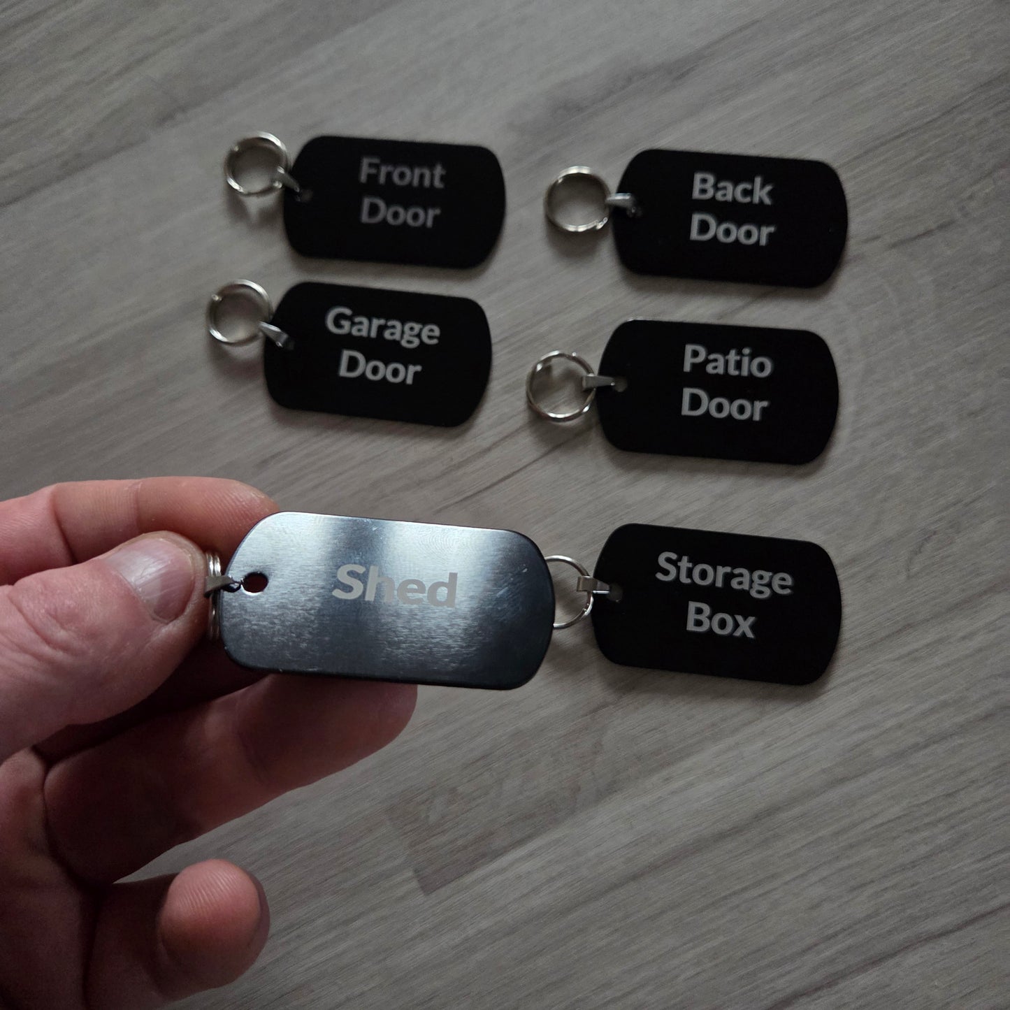 Metal Key Tags Set 6 for House Doors
