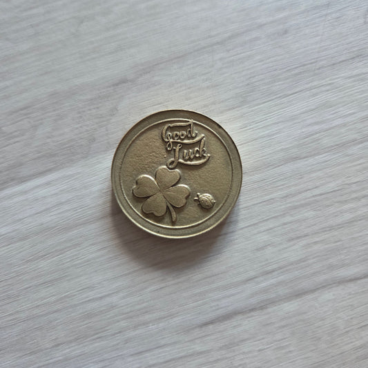 Good Luck Brass Novelty Coin