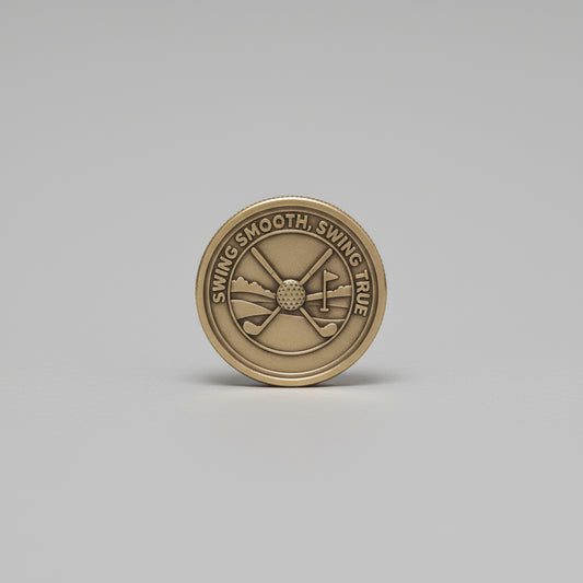 Brass Golf Marker "Swing Smooth Swing True"