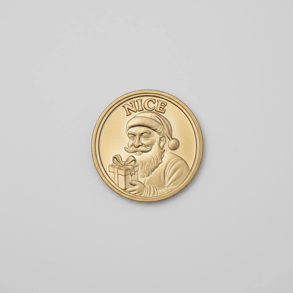 Santa Naughty or Nice Flip-Challenge Coin
