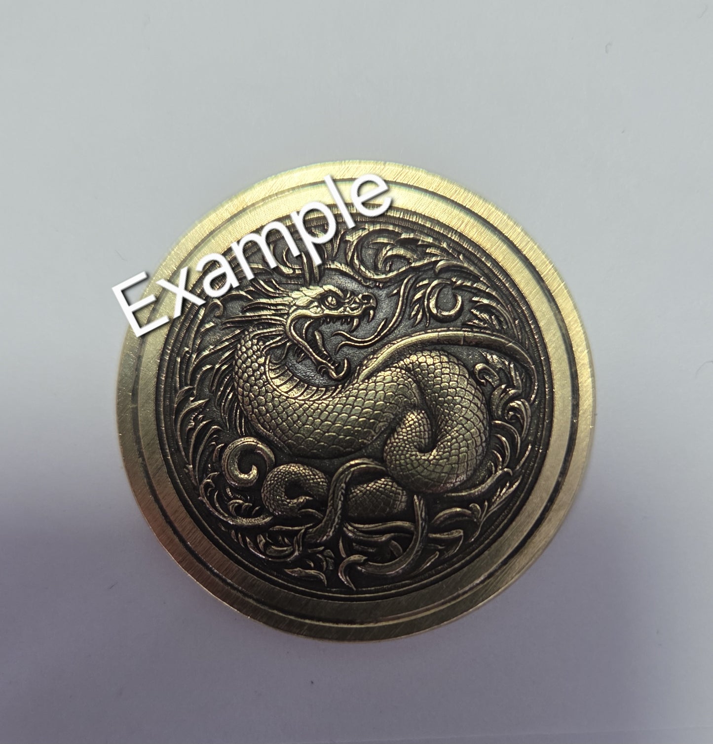 Custom engraved brass challenge coin/Personalised 1 or 2 sides