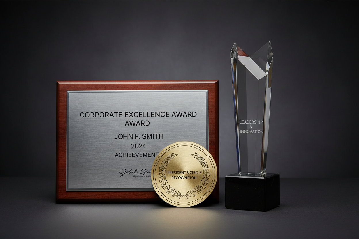 Engraved Plaques and Awards Background