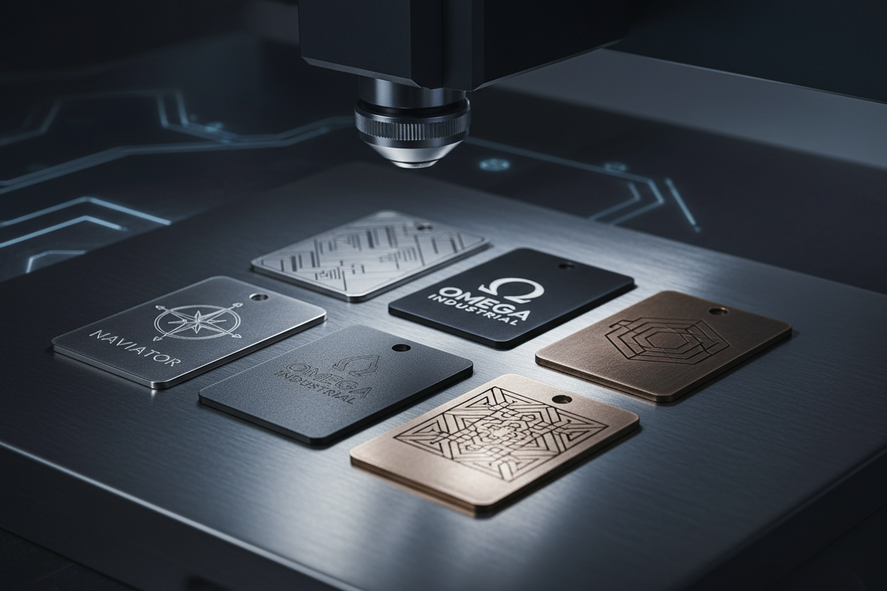 Premium Metal Tag Etching Background